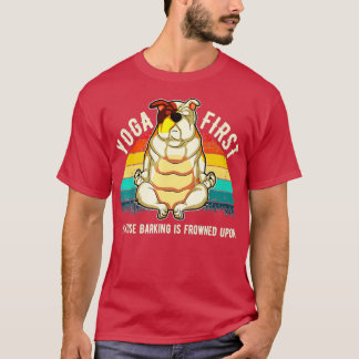 English Bulldog Yoga Idea T-shirt