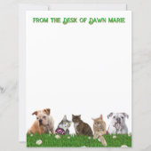 English Bulldogs and Cats Stationery (Achterkant)