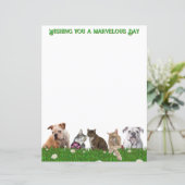 English Bulldogs and Cats Stationery (Staand voorkant)