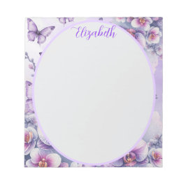English Butterfly Garden Purple & Lavender  Notitieblok