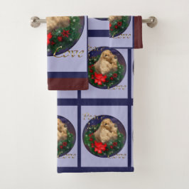 English Cocker Spaniel Christmas Bad Handdoek