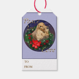 English Cocker Spaniel Christmas Cadeaulabel