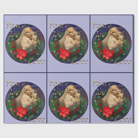 English Cocker Spaniel Christmas Cadeaupapier (Vlak)