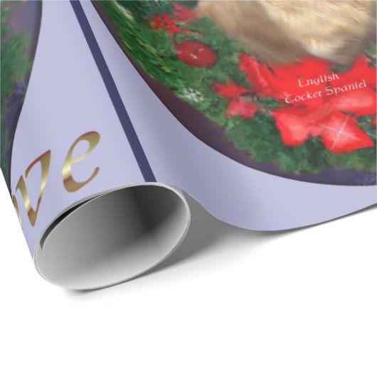 English Cocker Spaniel Christmas Cadeaupapier (Rol Hoek)