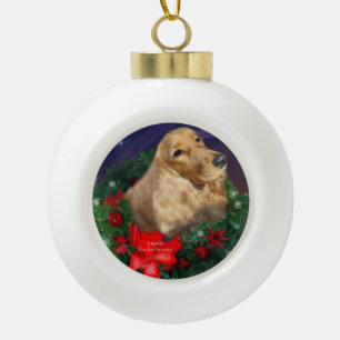 English Cocker Spaniel Christmas Keramische Bal Ornament