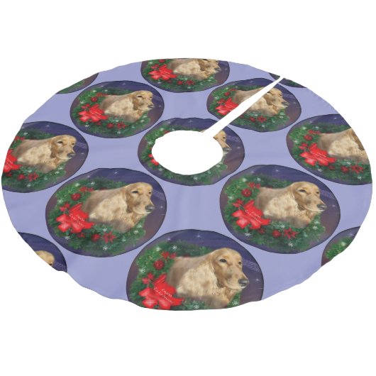 English Cocker Spaniel Christmas Kerstboom Rok (Gekanteld)