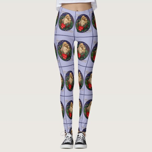 English Cocker Spaniel Christmas Leggings (Voorkant)