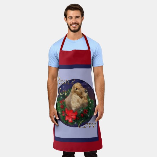 English Cocker Spaniel Christmas Schort (Gedragen)