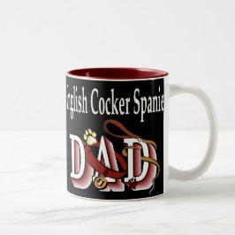 English Cocker Spaniel DAD Gifts Tweekleurige Koffiemok
