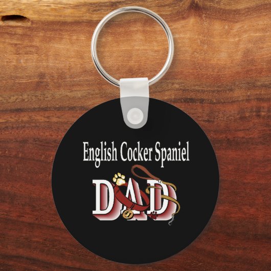 English Cocker Spaniel DAD Sleutelhanger (Voorkant)