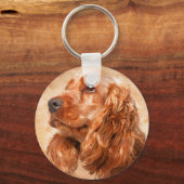 English Cocker Spaniel Dog Digital Art Sleutelhanger (Voorkant)