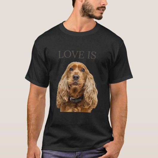 English Cocker Spaniel Dog mam Dad Love T-shirt (Voorkant)