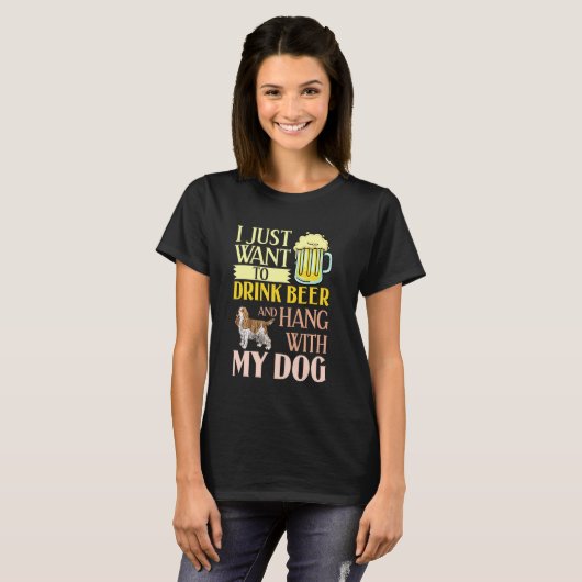 English Cocker Spaniel Dog Puppies Owner T-shirt (Voorkant volledig)