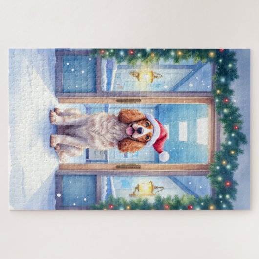 English Cocker Spaniel Nurse Station Santa Hat Legpuzzel (Horizontaal)