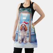 English Cocker Spaniel Nurse Station Santa Hat Schort (Insitu)