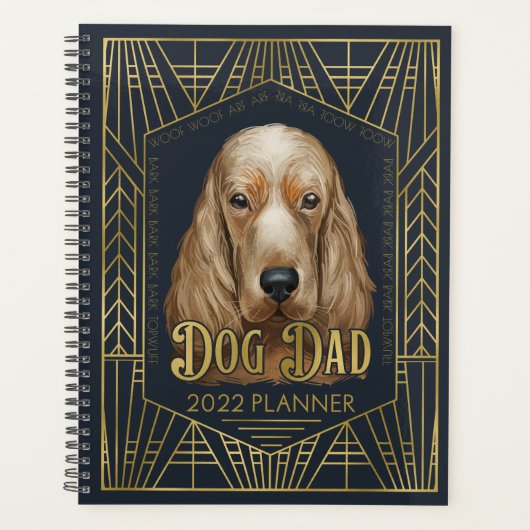 English Cocker Spaniel Working Dog Dad Funny 2022 Planner (Voorkant)