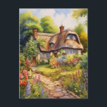 English Cottage Briefkaart<br><div class="desc">A Watercolour English cottage with garden</div>