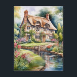 English Cottage Briefkaart<br><div class="desc">A Watercolour English cottage with garden</div>