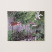 English cottage garden cats puzzel (Horizontaal)