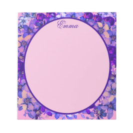 English Cottage Garden Vibrant Floral  Notitieblok
