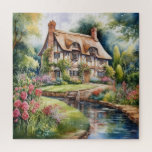 English Cottage Legpuzzel<br><div class="desc">A Watercolour English cottage with garden</div>