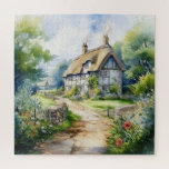 English Cottage Legpuzzel<br><div class="desc">A Watercolour English cottage with garden</div>
