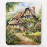 English Cottage Muismat<br><div class="desc">A Watercolour English cottage with garden</div>
