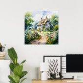 English Cottage Poster (Thuiskantoor)