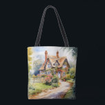 English Cottage Tote Bag<br><div class="desc">A Watercolour English cottage with garden</div>