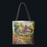 English Cottage Tote Bag<br><div class="desc">A Watercolour English cottage with garden</div>