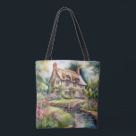 English Cottage Tote Bag<br><div class="desc">A Watercolour English cottage with garden</div>