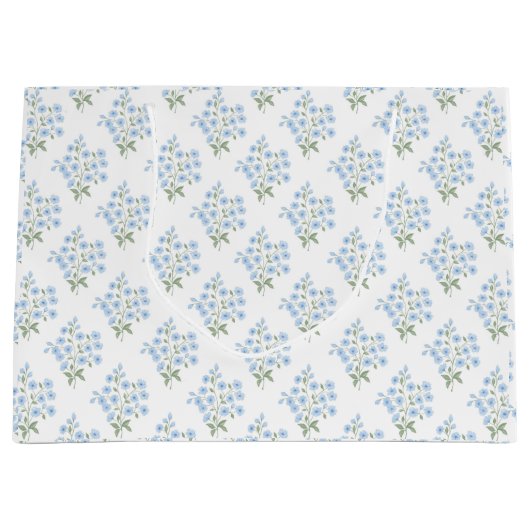 English Country Muster mit Vergissmeinnichtblumen Groot Cadeauzakje (Voorkant)