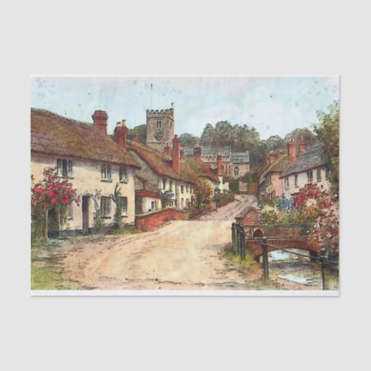 English Country Road Tissue Paper Tissuepapier (Voorkant)