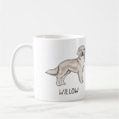 English Cream Golden Retriever Dog Custom Name Koffiemok (Links)