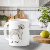 English Cream Golden Retriever Dog Custom Name Koffiemok