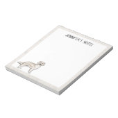 English Cream Golden Retriever Dog Custom Name Notitieblok (Linkerzijde)