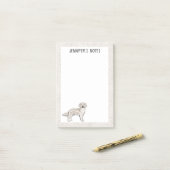 English Cream Golden Retriever Dog Custom Name Post-it® Notes (Op bureau)