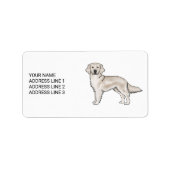 English Cream Golden Retriever Dog en aangepaste t Etiket (Voorkant)