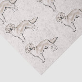 English Cream Golden Retriever Dog Print Patroon Tissuepapier (Detail)