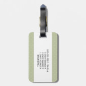 English Cream Golden Retriever Kleurrijke Bloemen Bagagelabel (Achterkant verticaal)