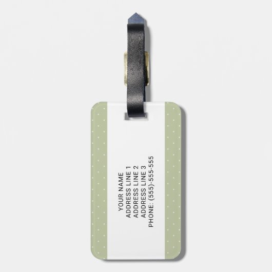 English Cream Golden Retriever Kleurrijke Bloemen Bagagelabel (Achterkant verticaal)