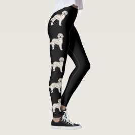 English Cream Golden Retriever Schattige Dogs Zwar Leggings