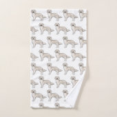 English Cream Golden Retriever Schattige hondenpat Bad Handdoek (Handdoek)