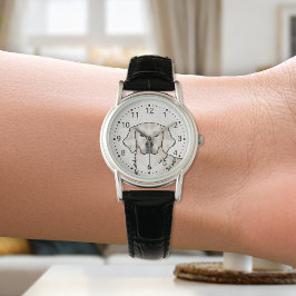 English Cream Golden Retriever Schattige hondenpor Horloge