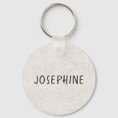 English Cream Golden Retriever Schattige hondenpor Sleutelhanger (Achterkant)