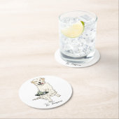 English Cream Golden Retriever  Wedding  Ronde Kartonnen Onderzetter (Insitu)
