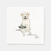 English Cream Golden Wedding Servet (Voorkant)