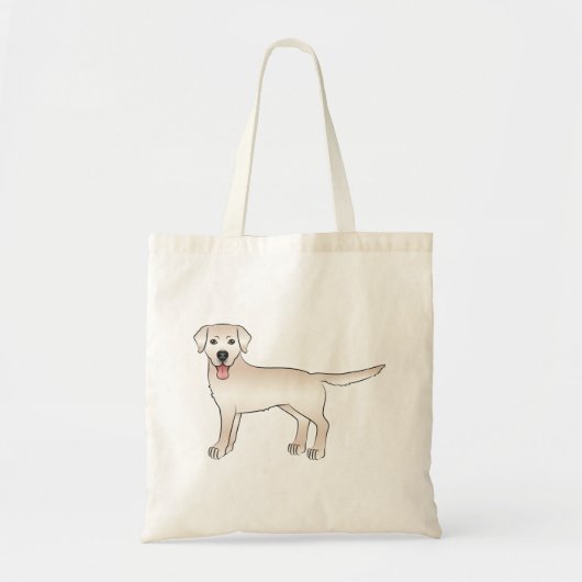 English Cream Labrador Retriever Cartoon Dog Tote Bag (Voorkant)