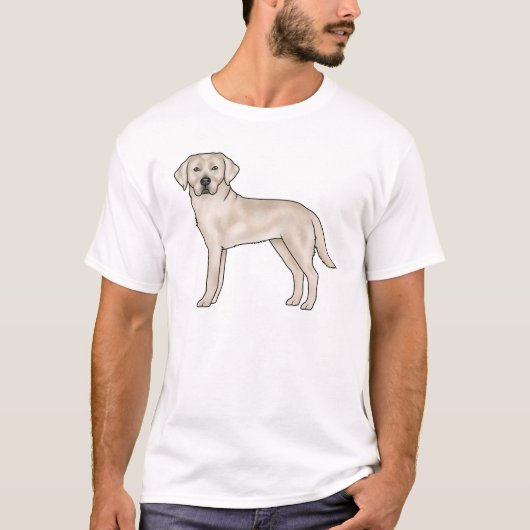 English Cream Labrador Retriever Lab Hondenkunstwe T-shirt (Voorkant)