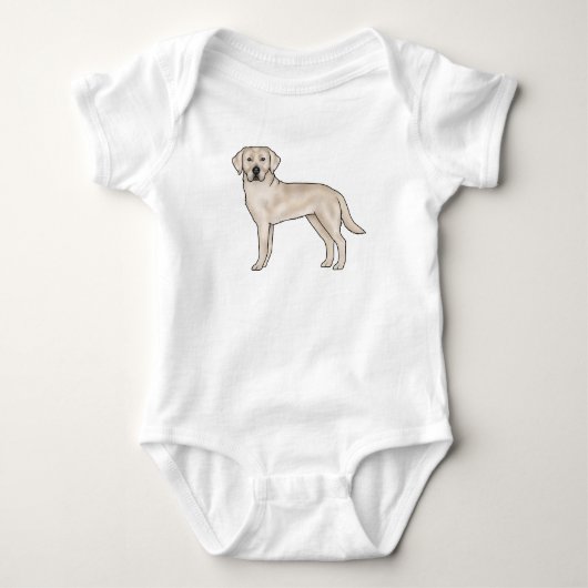 English Cream Labrador Retriever Schattig Lab Dog Romper (Voorkant)